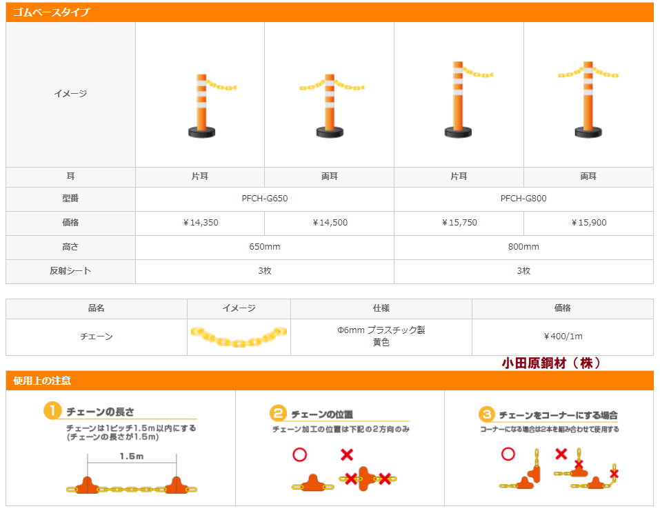 ポストフレックス PFCH チェーンタイプ